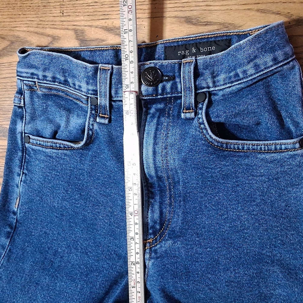 RAG & BONE Jeans Womens 24 BLUE BOOTCUT BOOT CUT Preowned HEMMED ?? - Picture 5 of 10